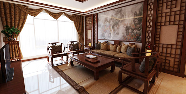 刘超出品丨远洋公馆140平中式风格家装室内设计作品