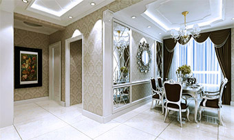 碧桂园108平欧式风格家装室内设计作品