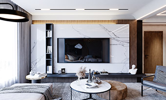 紫檀山120�O现代风格家装室内设计作品